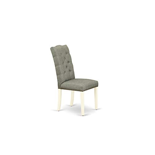 7 Piece Dining Set with Rectangle Table and 6 Gray Fabric Upholstered Chairs X916