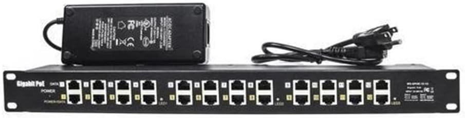 12 Port Gigabit Passive PoE Injector with 24V Power Supply O1827