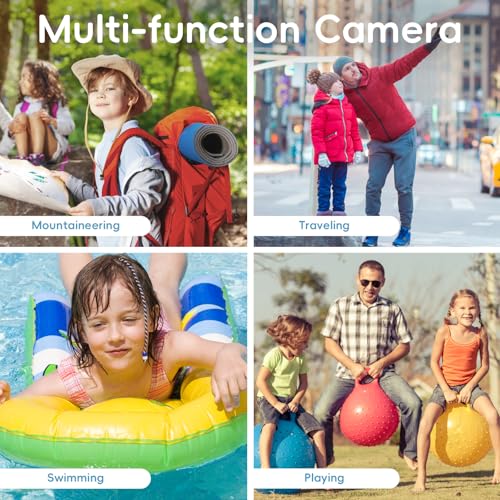 10 FT Waterproof Floating Camera with 32GB Card, Dual Screen Selfie Camera, 48MP 18X Autofocus Compact Digital Camera S28031