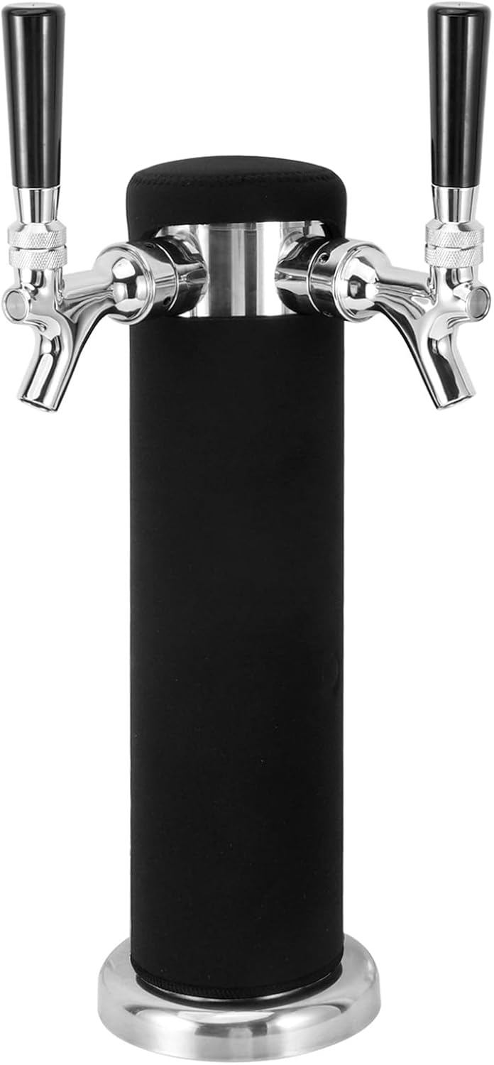 Stretchy Neoprene Beer Tower Cover for Standard 3" Diameter Double Tap Draft Beer Tower K6425