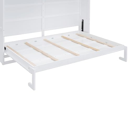 Grey Full Size Solid Wood Murphy Bed A107703