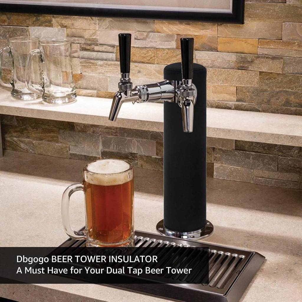 Stretchy Neoprene Beer Tower Cover for Standard 3" Diameter Double Tap Draft Beer Tower K6425