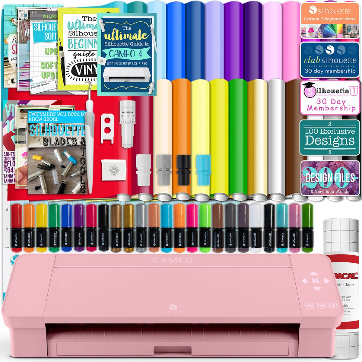 Blush Pink Cameo 4 with 26 Glossy Sheets, Guides, and 24 Sketch Pens H770903