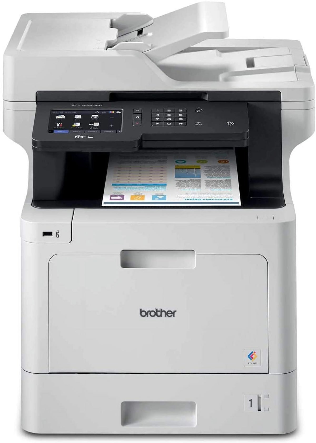 Color Laser All-in-One Printer with Duplex Print Copy Scan and Wireless Networking O995
