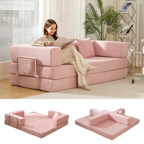 Off White Corduroy Modular Floor Couch S28385
