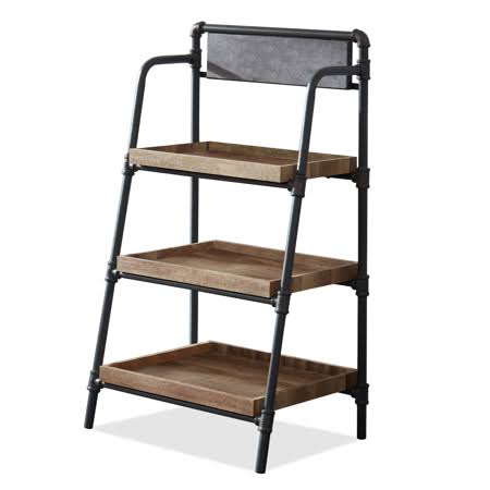 Black and Pure Copper 3-Shelf Display Shelf J601727