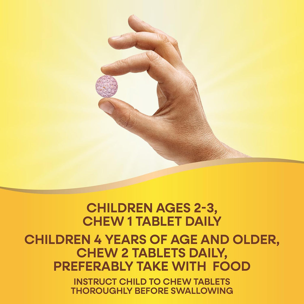 Children's Daily Chewable Multivitamin, Orange & Berry Fruit Flavored, Gluten Free, 120 Chewable Tablets Q889987