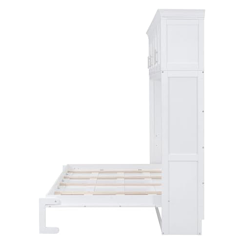 Grey Full Size Solid Wood Murphy Bed A107703