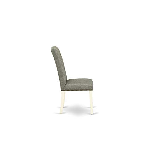 7 Piece Dining Set with Rectangle Table and 6 Gray Fabric Upholstered Chairs X916