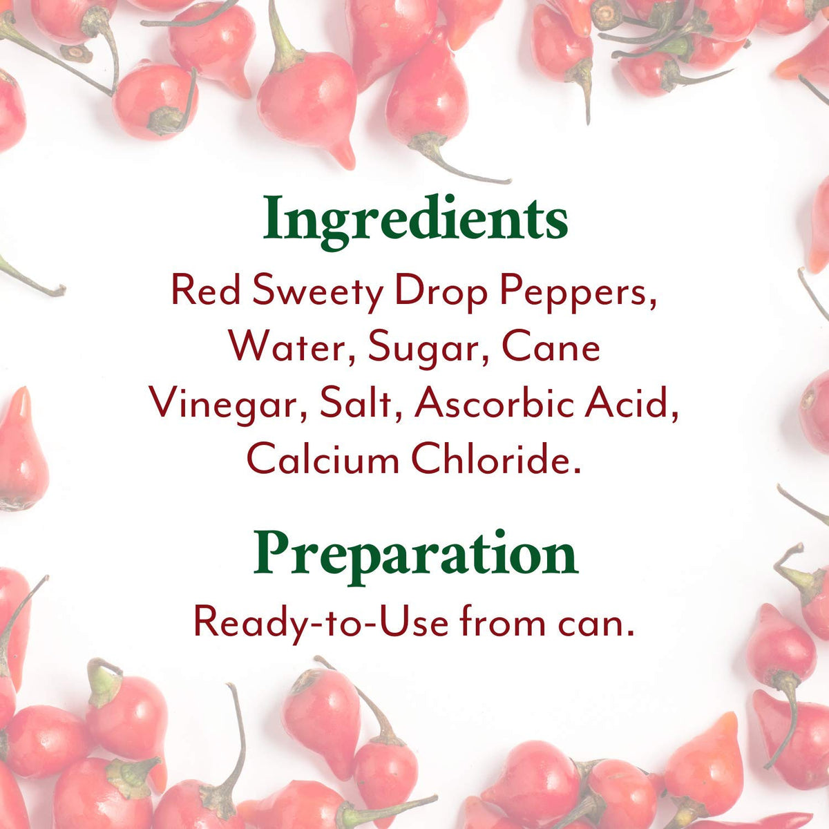 Red Sweety Drop Peppers, 28-Ounce Can Y1676