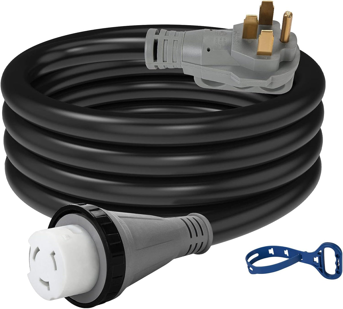 15FT 50 Amp RV Power Extension Cord with Cord Organizer H187481