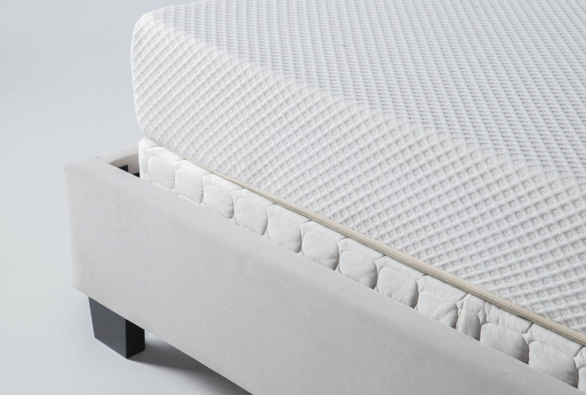 Velvet Upholstered Eastern King Panel Bed F5370