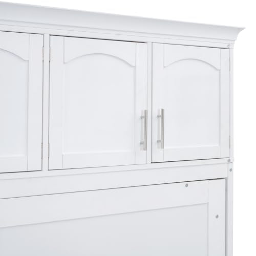 Grey Full Size Solid Wood Murphy Bed A107703