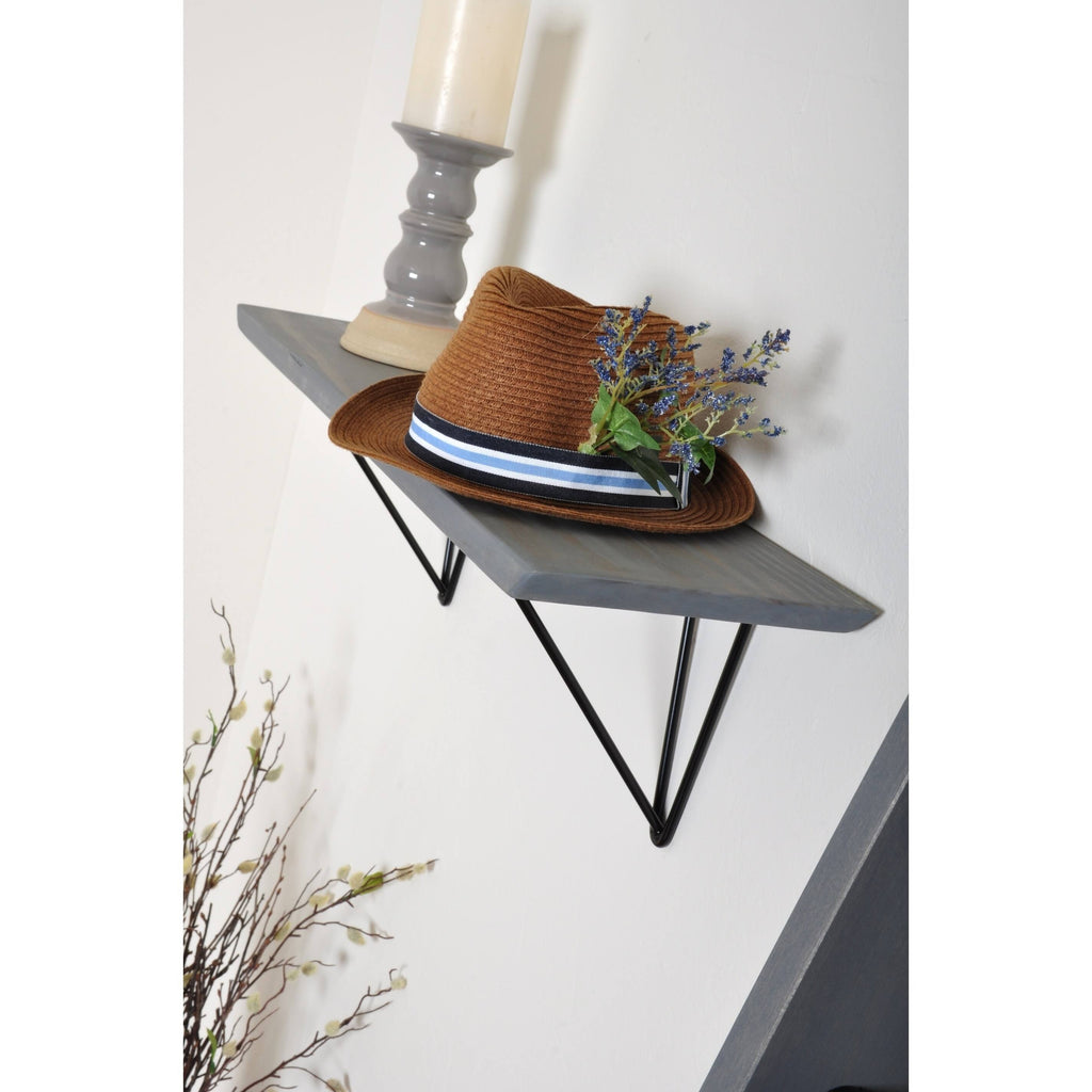 Dark Brown Wood Bracket Shelf F622