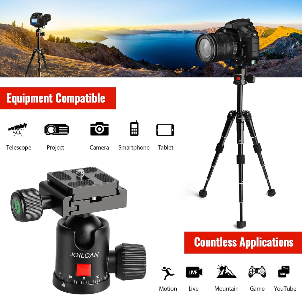 Black Pack of 2 Tabletop Tripod with 360 Degree Ball Head E70335