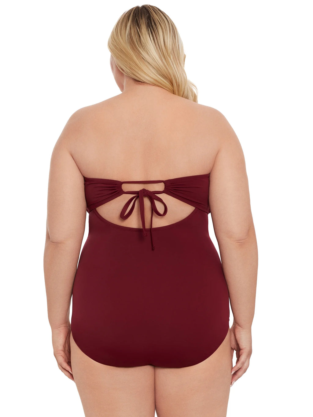 Bandeau Twist Front One Piece Swimsuit M588