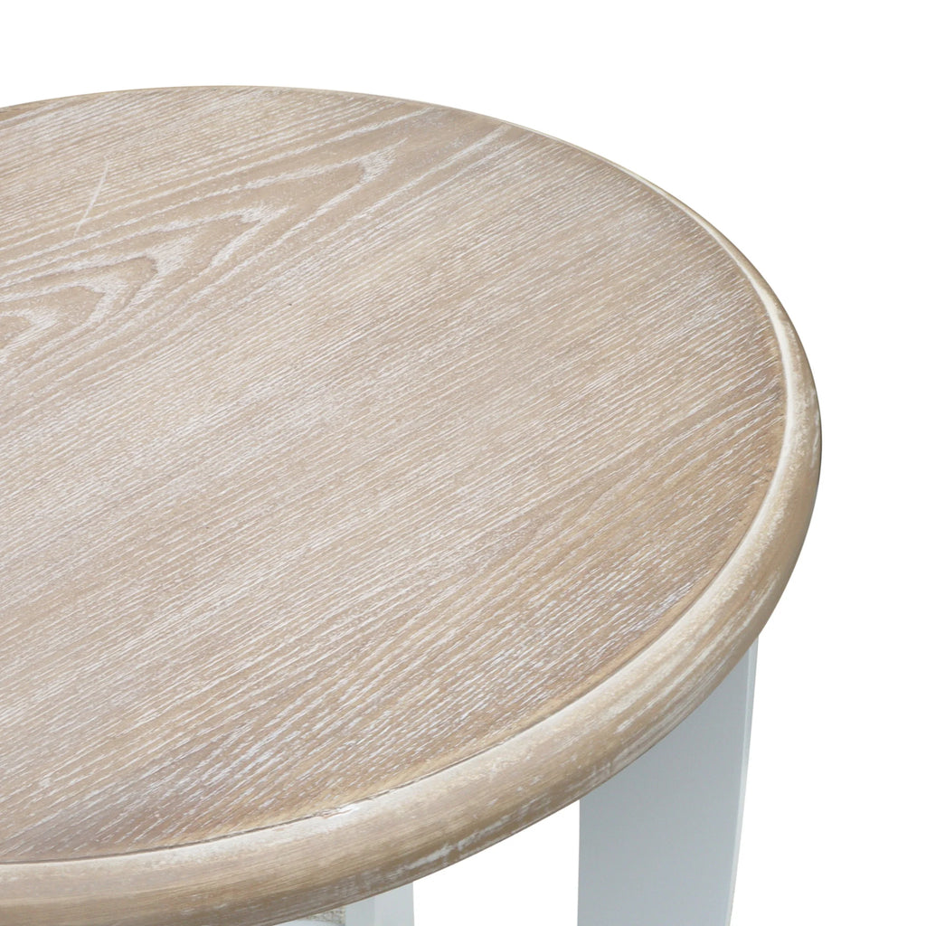 2 Tiers Wooden Round End Table K950104