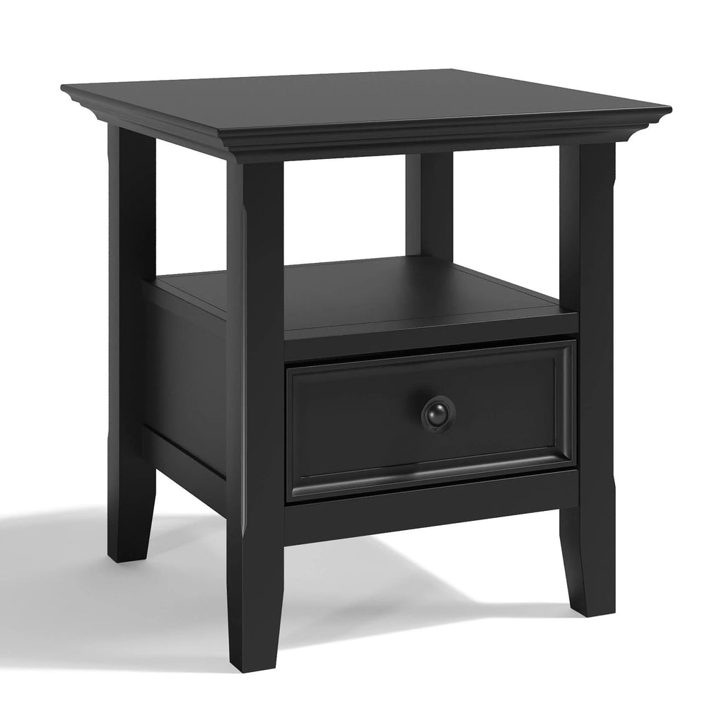 Solid Wood End Table in Black N915652