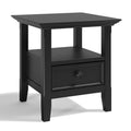 Solid Wood End Table in Black N915652