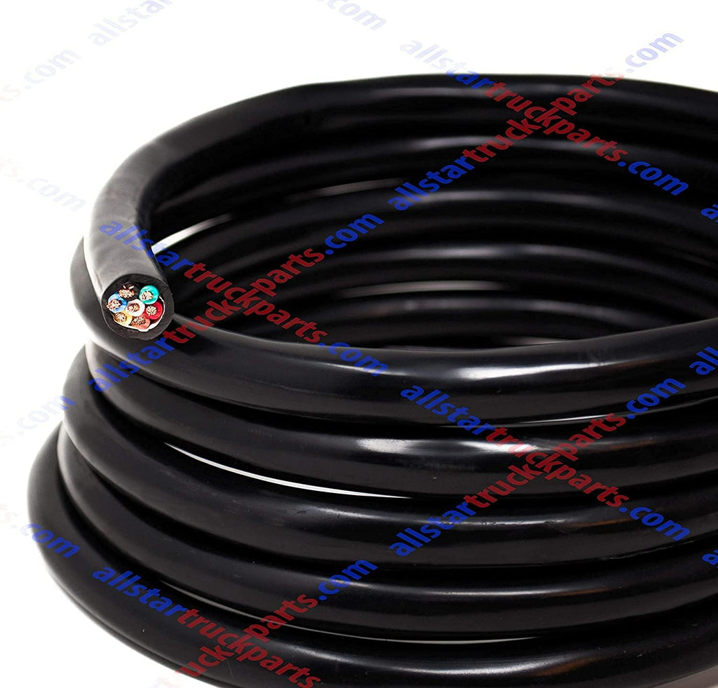 Heavy Duty 14 Gauge 7 Way Conductor Wire RV Trailer Cable Cord Insulated Copper (50 FT ROLL) T184