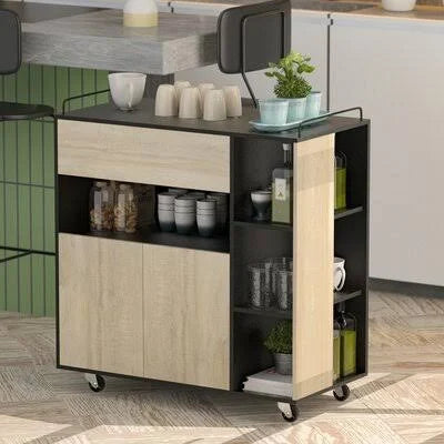 Rolling Storage Island Kitchen Cart D432386