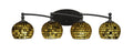 Four Light Bath Bar Dark Granite Finish with Copper Mosaic Glass Y3041