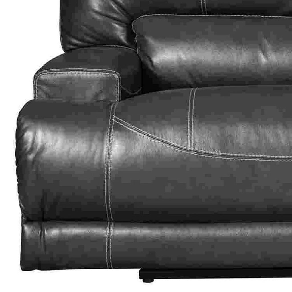 Gray 2 Seater Sofa with Manual Recliner Y4332