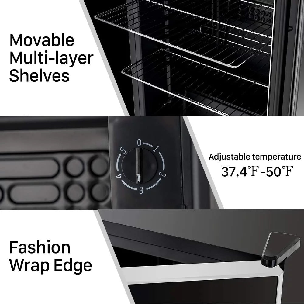 120 Can Beverage Refrigerator Glass Door Stainless Steel S591