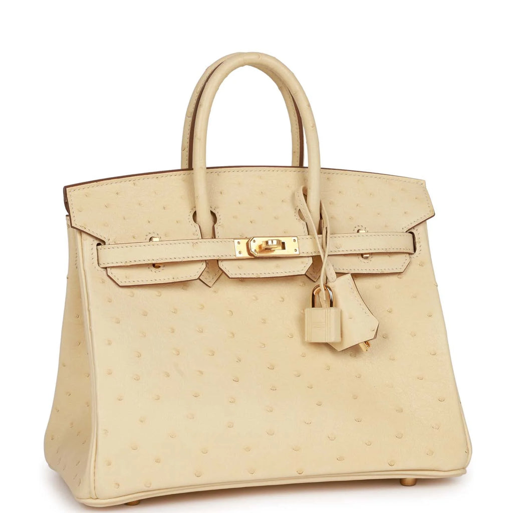 Vanille Ostrich Handbag M18376