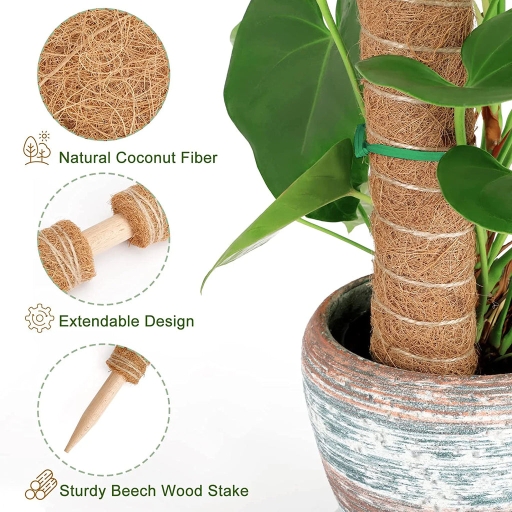 4 PCS Coir Plant Support Pole for Climbing Plants U8494