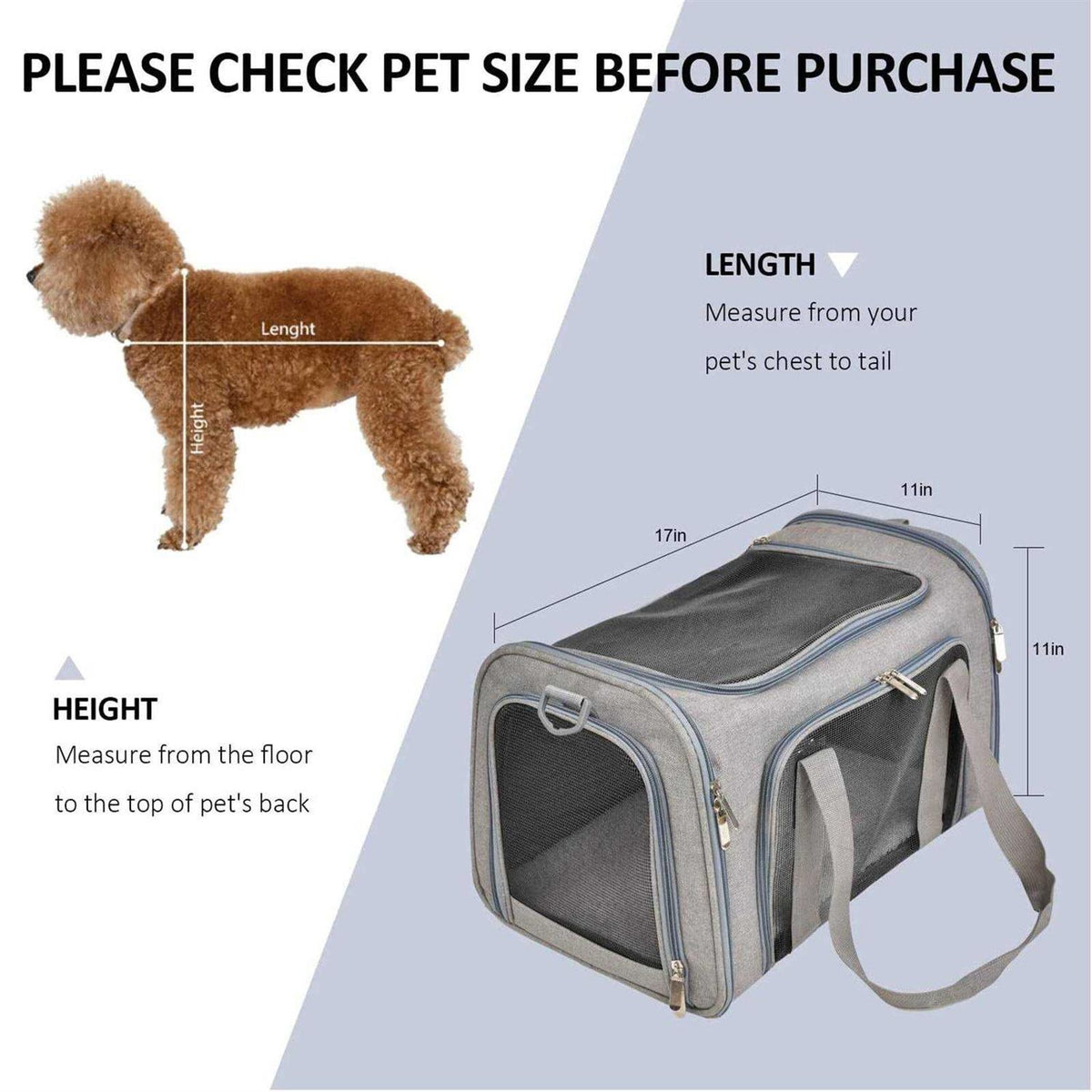 Pet Carrier for Cats, Dogs and Puppies K852078