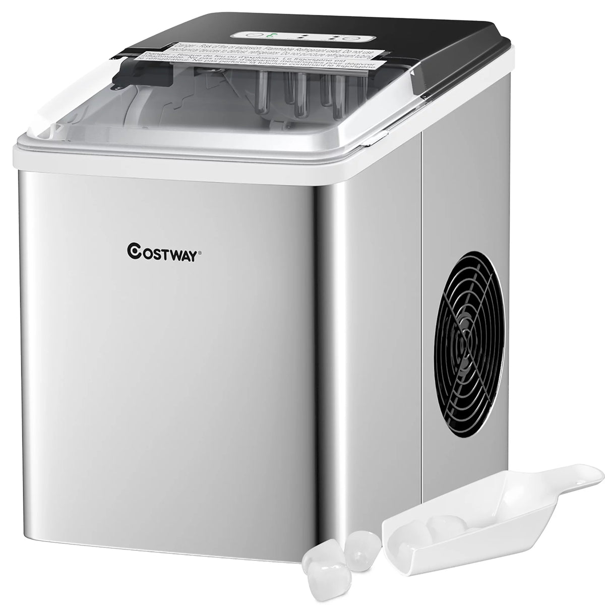 Stainless Steel Countertop Ice Maker 26Lbs/24H H9803