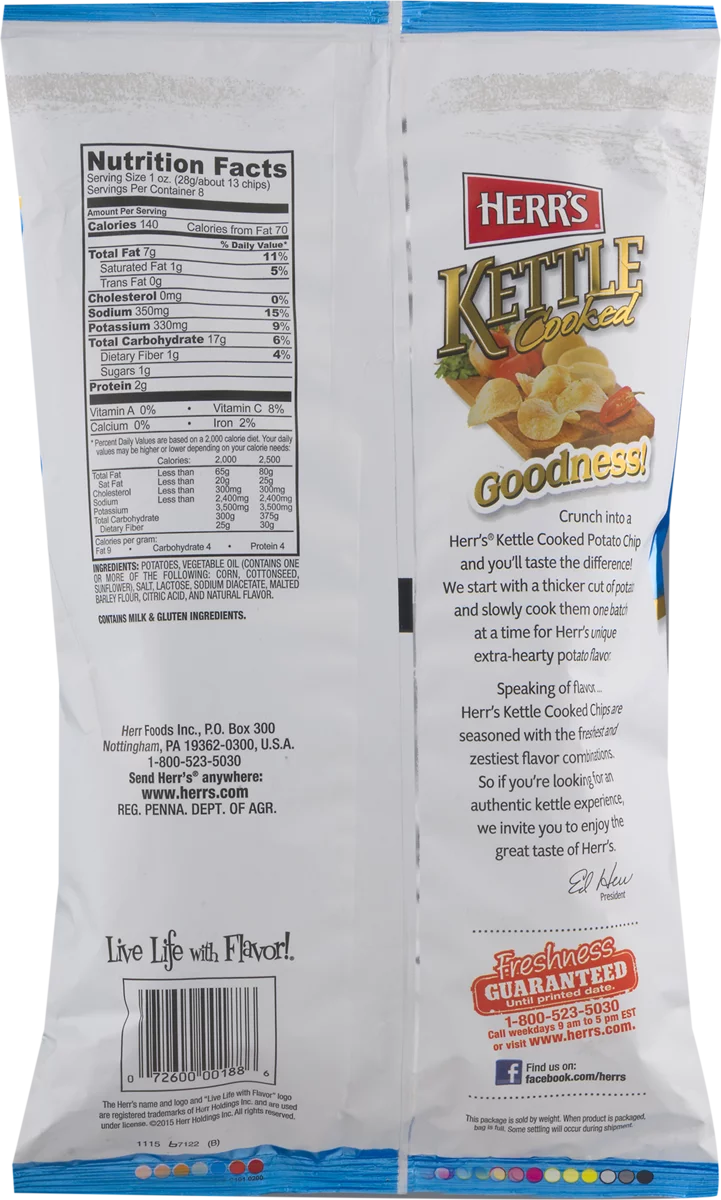 Kettle Cooked Salt & Vinegar Potato Chips 4-Pack 7.5 oz G677123