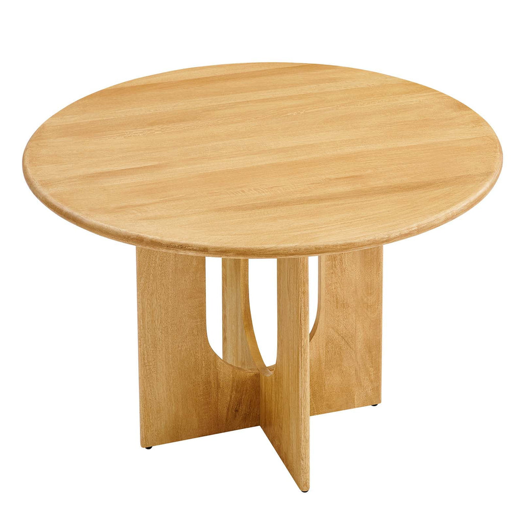 Round 48" Oak Wood Dining Table Y311432