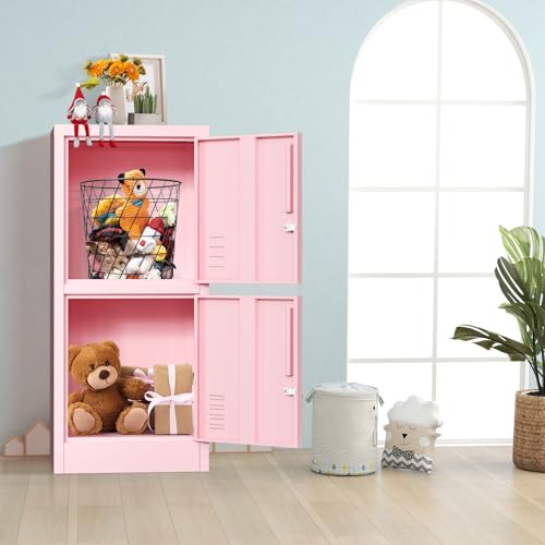 2 Door Metal Storage Cabinet with Locking Doors and Shelves G6240
