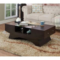Wooden Glass Top Coffee Table L585