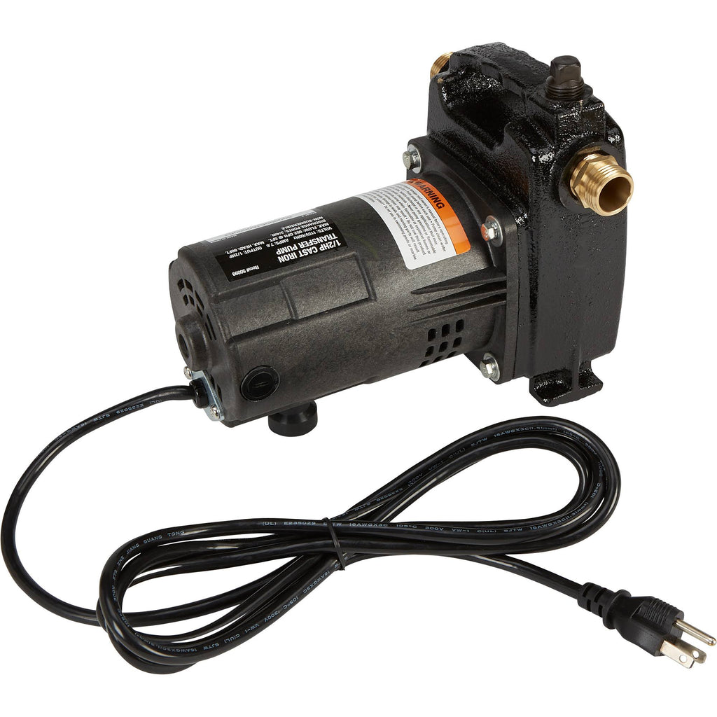 Cast Iron Transfer Pump - 952 GPH, 1/2 HP, 3/4in. Ports D325