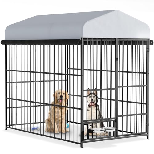 6.6 x 6.6 x 6.4 ft Outdoor Dog Kennel with Roof N372