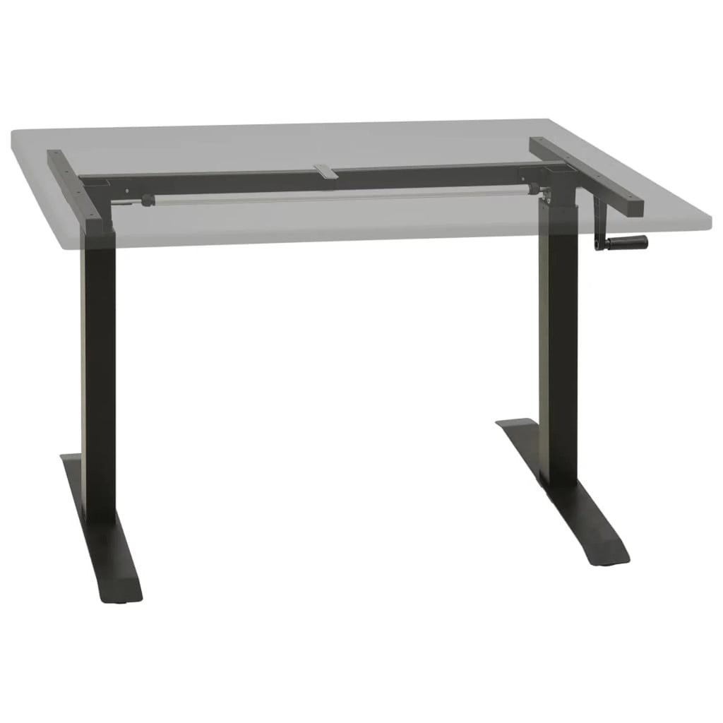 Manual Height Adjustable Standing Desk Frame Black M136