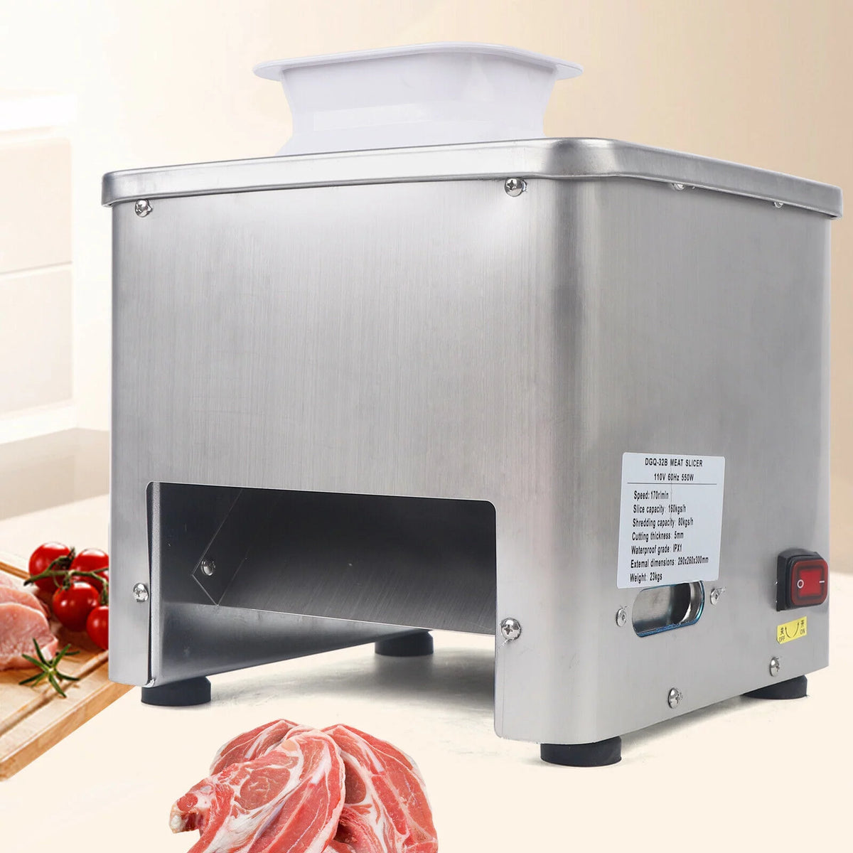 110V Stainless Electric Meat Slicer N458