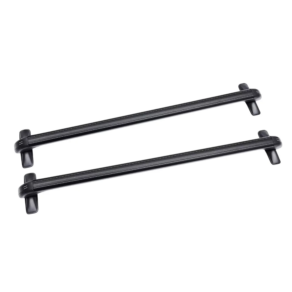 2Pcs Universal Aluminum Car Top Roof Rack Rail Adjustable Lockable Black S2275