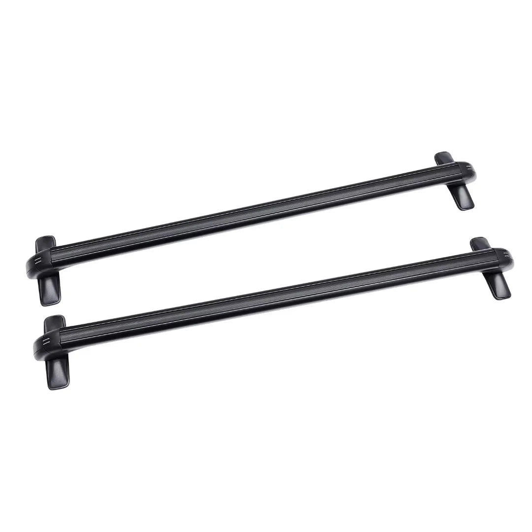2Pcs Universal Aluminum Car Top Roof Rack Rail Adjustable Lockable Black S2275