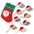 8 Pack Plush Catnip Cat Toys with Santa Hats M632436