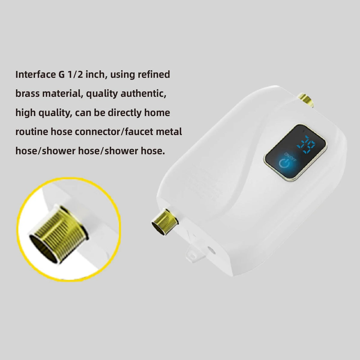 Instant Water Heater 3000W Electric Tankless with LCD Display T5848