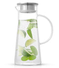 Glass Pitcher with Stainless Steel Lid and Spout X421069