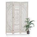 Wood Carved Folding Room Divider Screen 6 Panels D356