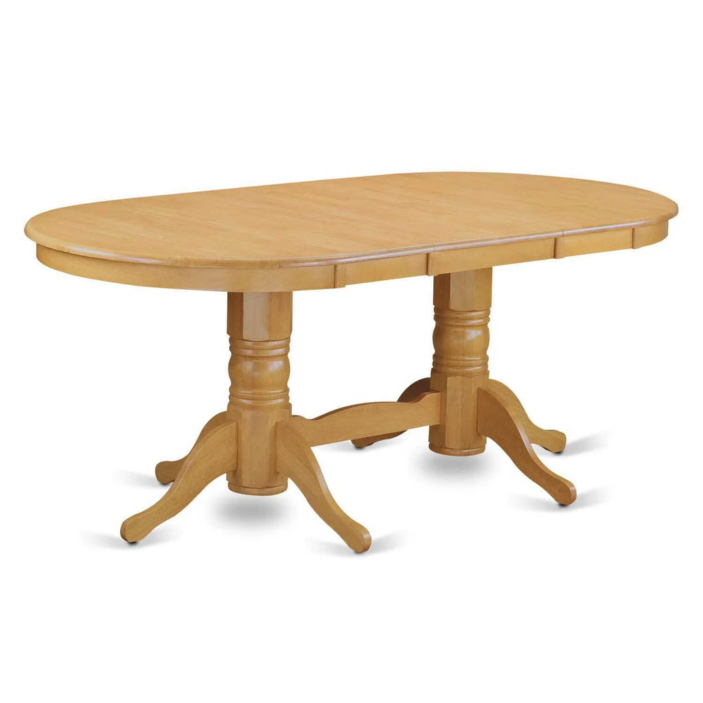 5 Piece Oval Dining Room Set with 4 Chairs Oak C2025