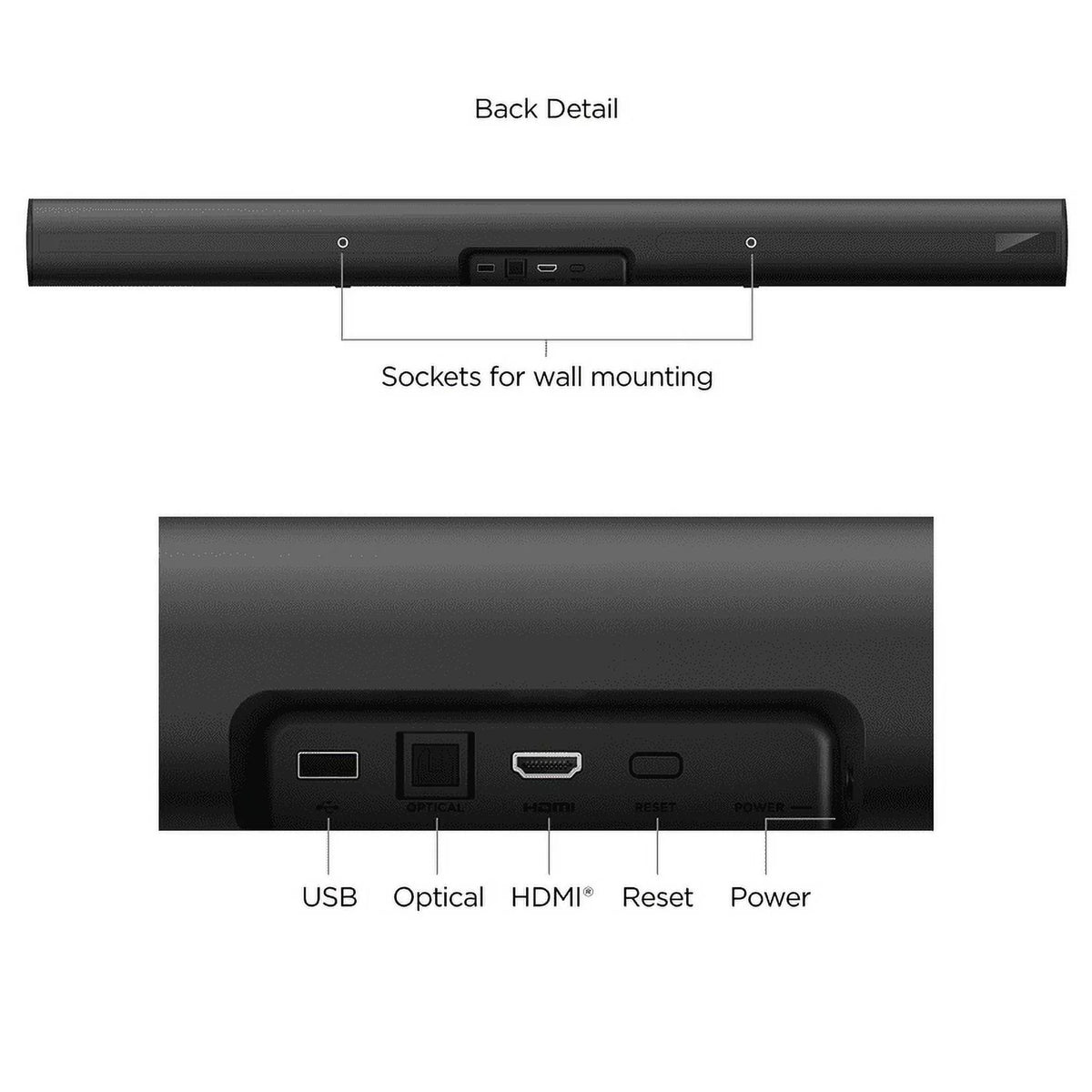 Smart Soundbar with Built-in 4K Streaming Media Player X6578