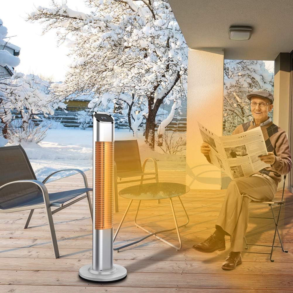 Electric Infrared Standing Patio Heater with Remote Control C532177