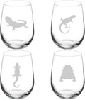 Set of 4 Stemless Wine Glass 17 oz C86910